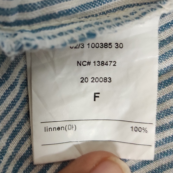 Strip linen Women Shirt - Picture 13 of 15